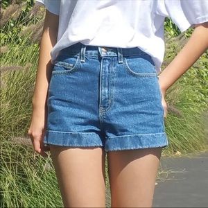 american apparel denim shorts